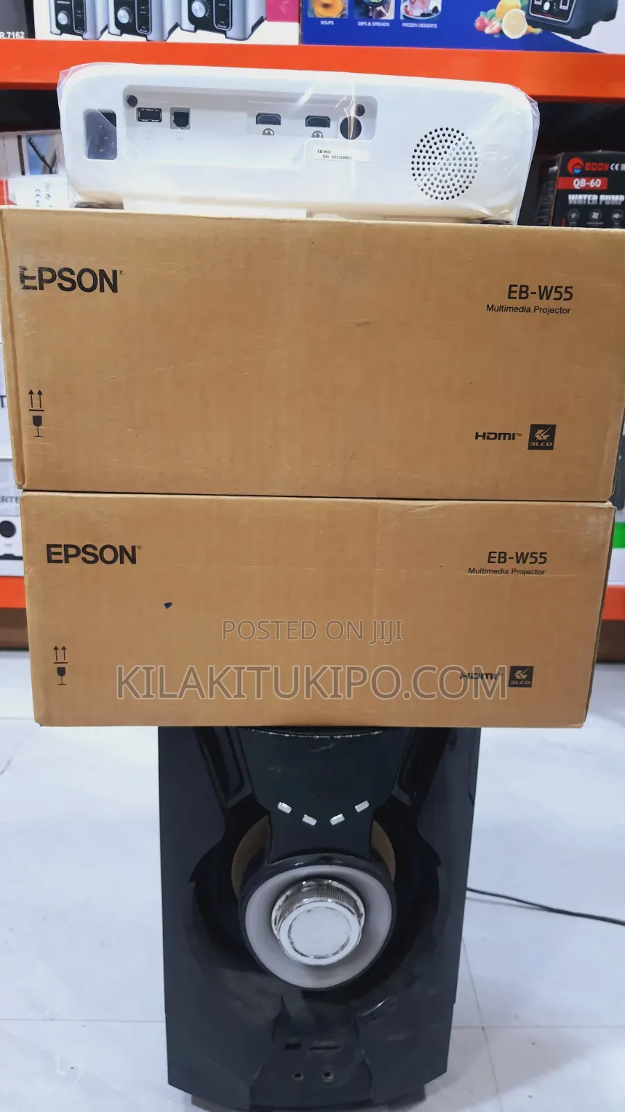 Eb-W55 Projector, Wifi, 2x Hdmi Ports, 4,000 Lumens, Up to 320 Inches