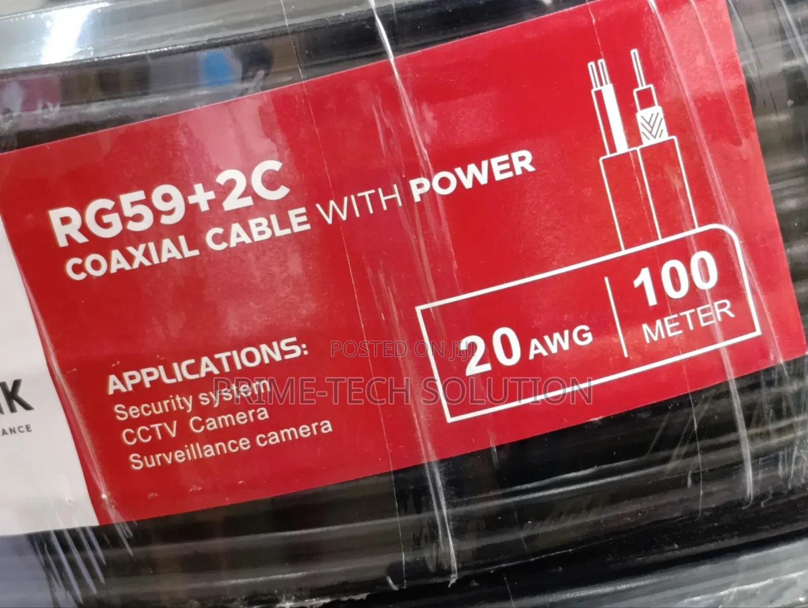 Scolink Rg59+2c Coaxial Cable 100m 20awg — Kwa Cctv | Tz