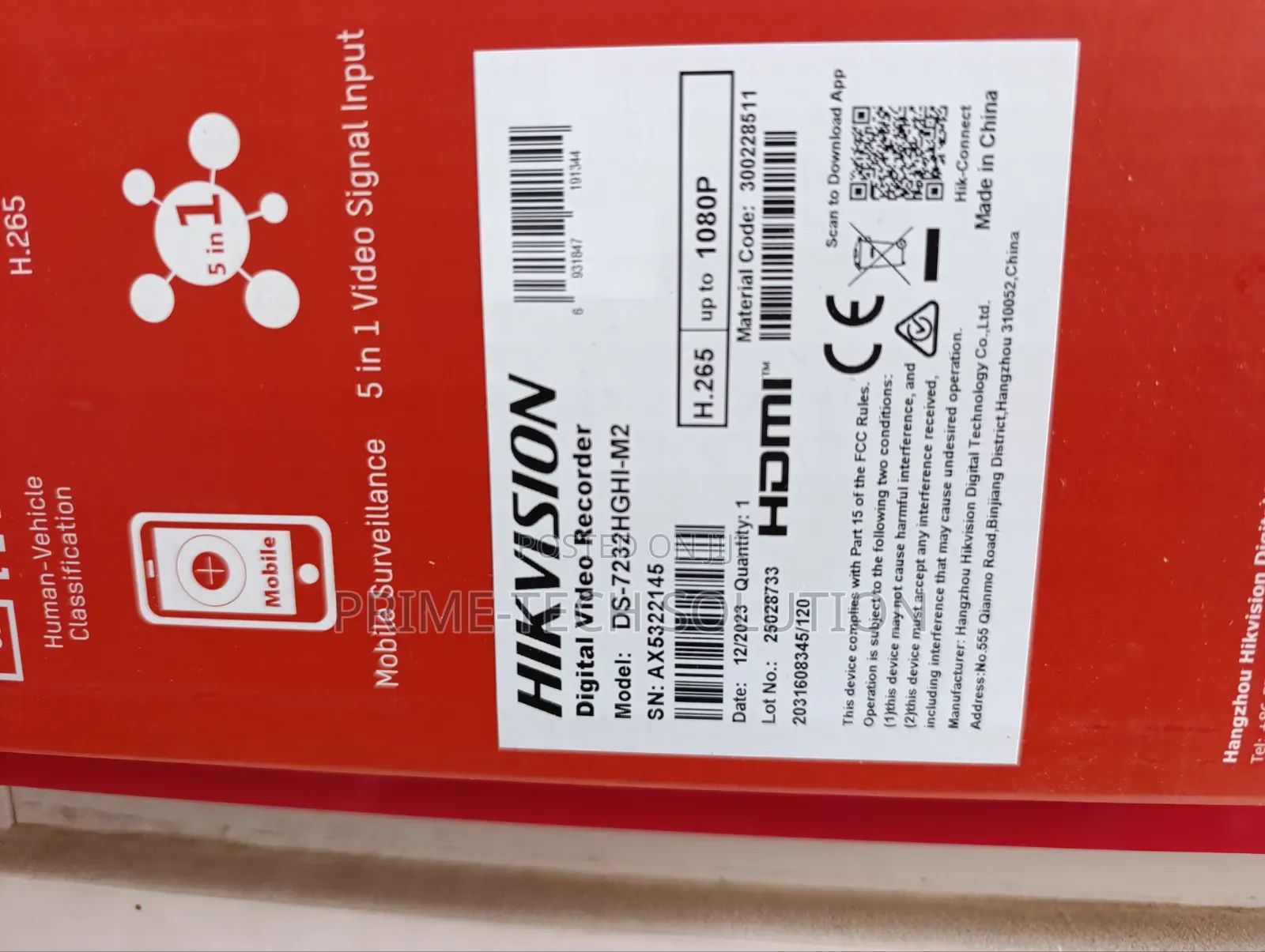 Hikvision Ds-7232hghi-M2 32ch DVR H.265+ — Warranty 1yr | Tz