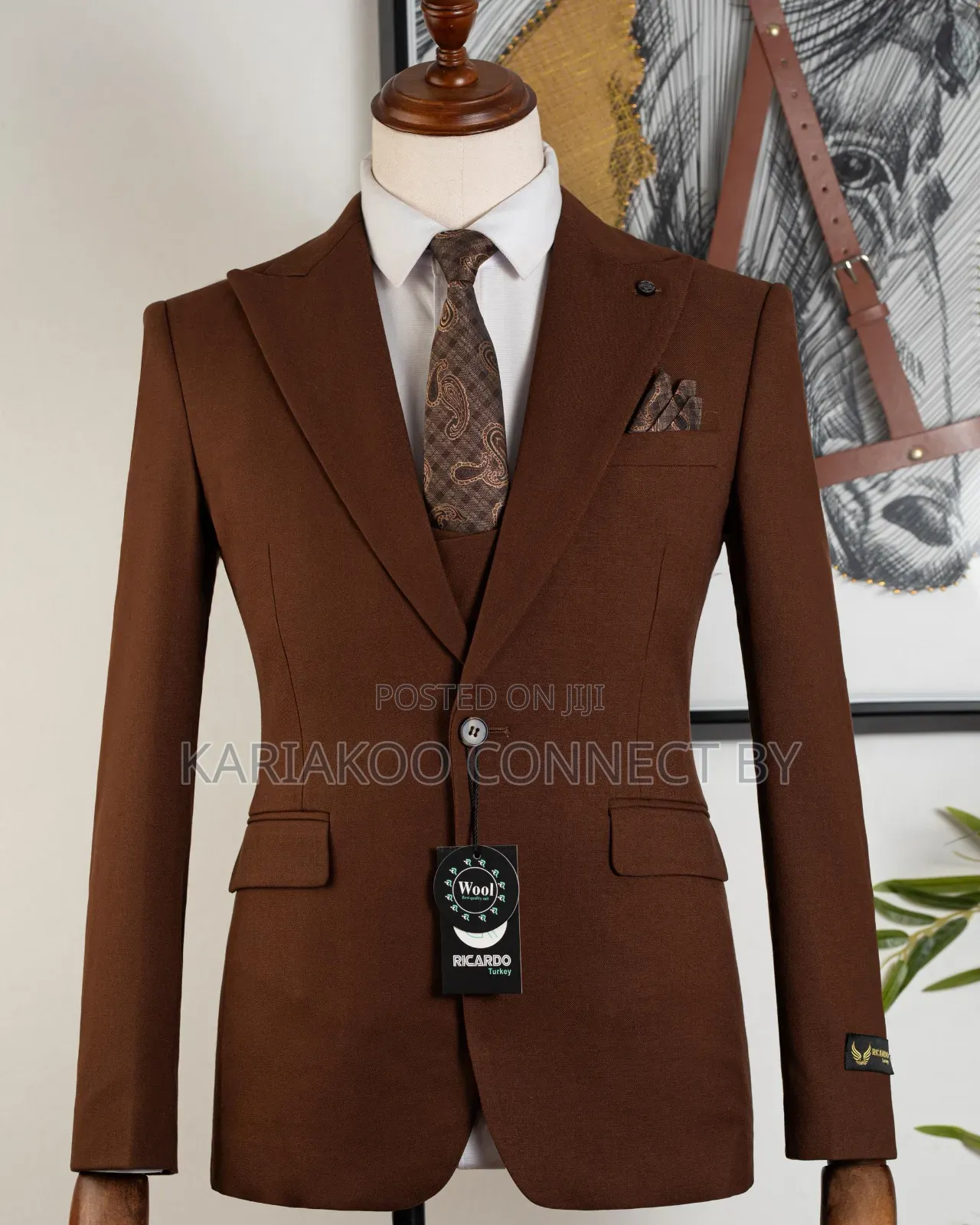 The Chocolate Executive 3-Piece Suit