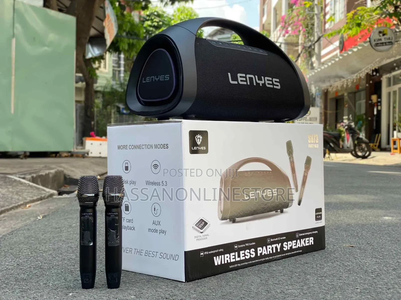 Lenyes S873 Portable Speaker | Bluetooth 5.3 | Lpx6 Waterproof - Black