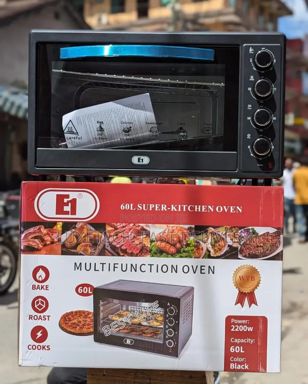 E1 Multifunctional Electric Oven 60 Litres With Rotisserie