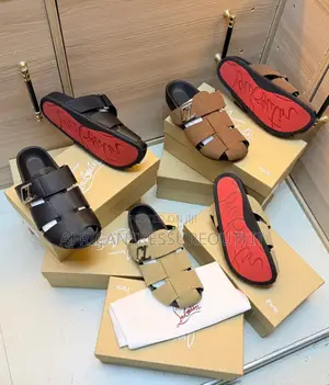 Christian Louboutin Sandal Are Beige Suede and Cl Branded Strap Detail