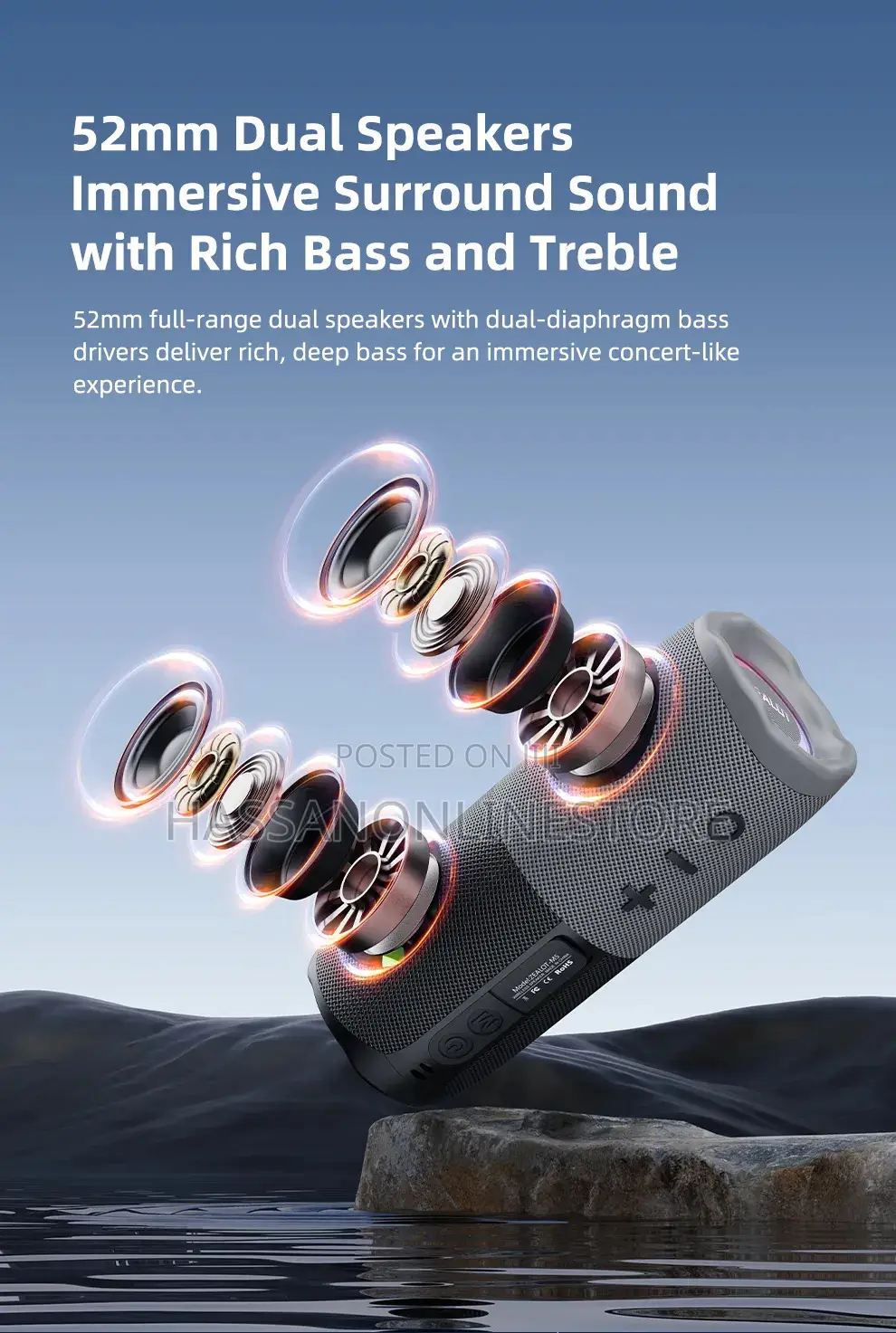 Zealot M5 2 in 1 Magnetic Bluetooth Speaker