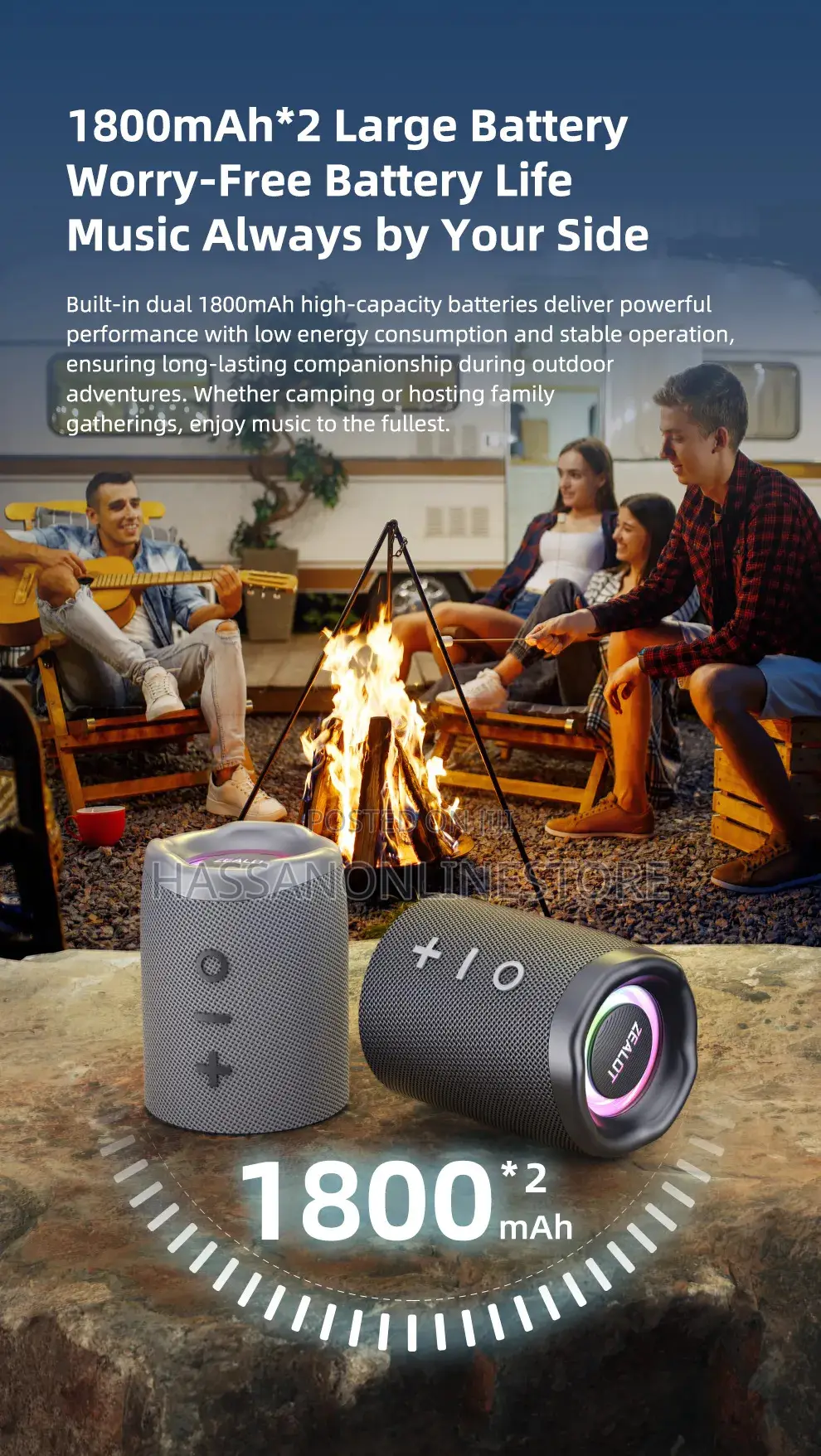 Zealot M5 2 in 1 Magnetic Bluetooth Speaker
