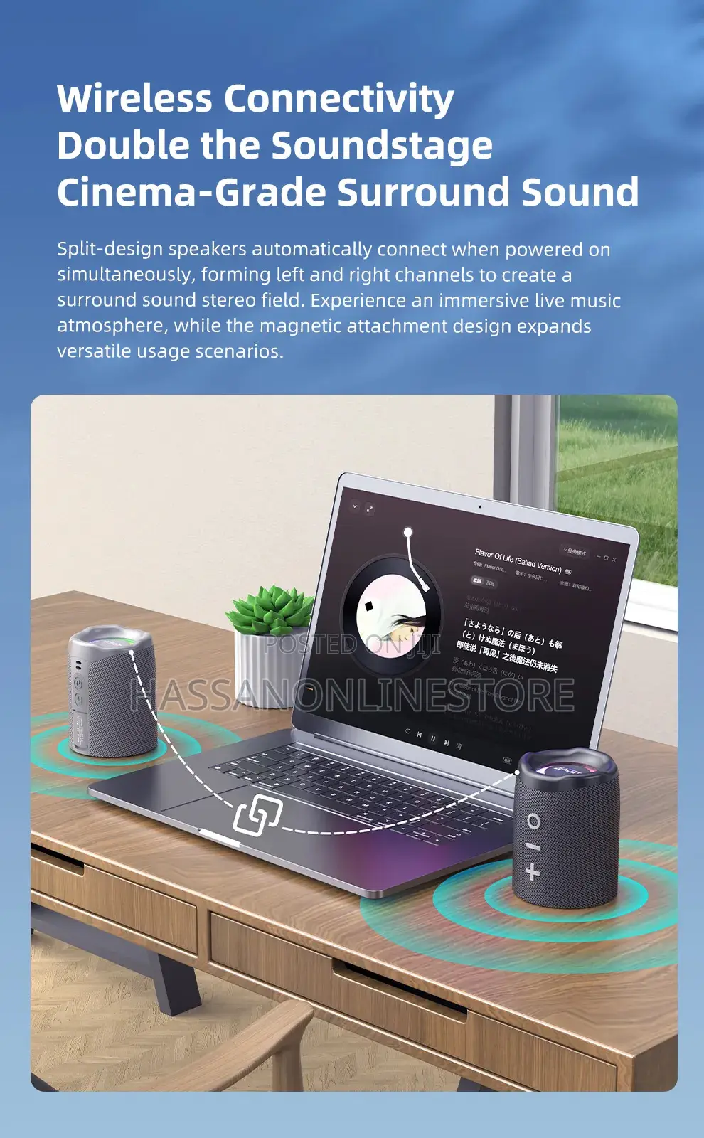 Zealot M5 2 in 1 Magnetic Bluetooth Speaker