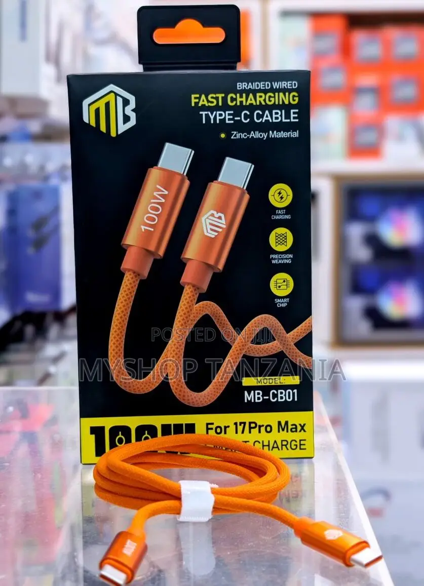 Usb C to C Fast Cable for iPhone 17 Pro Max (100w)