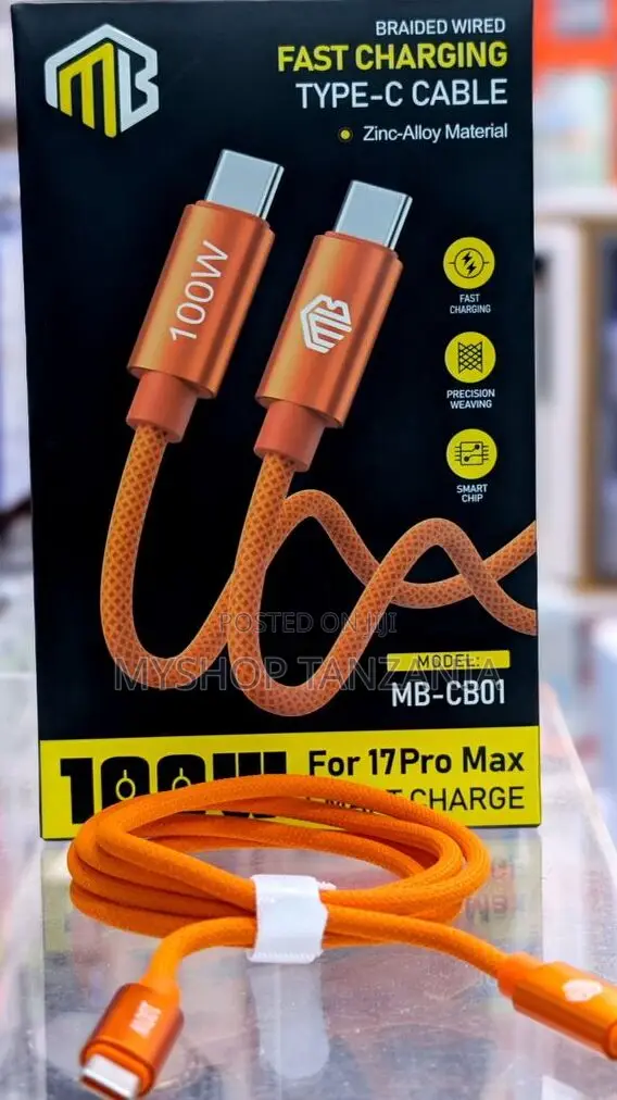 Usb C to C Fast Cable for iPhone 17 Pro Max (100w)