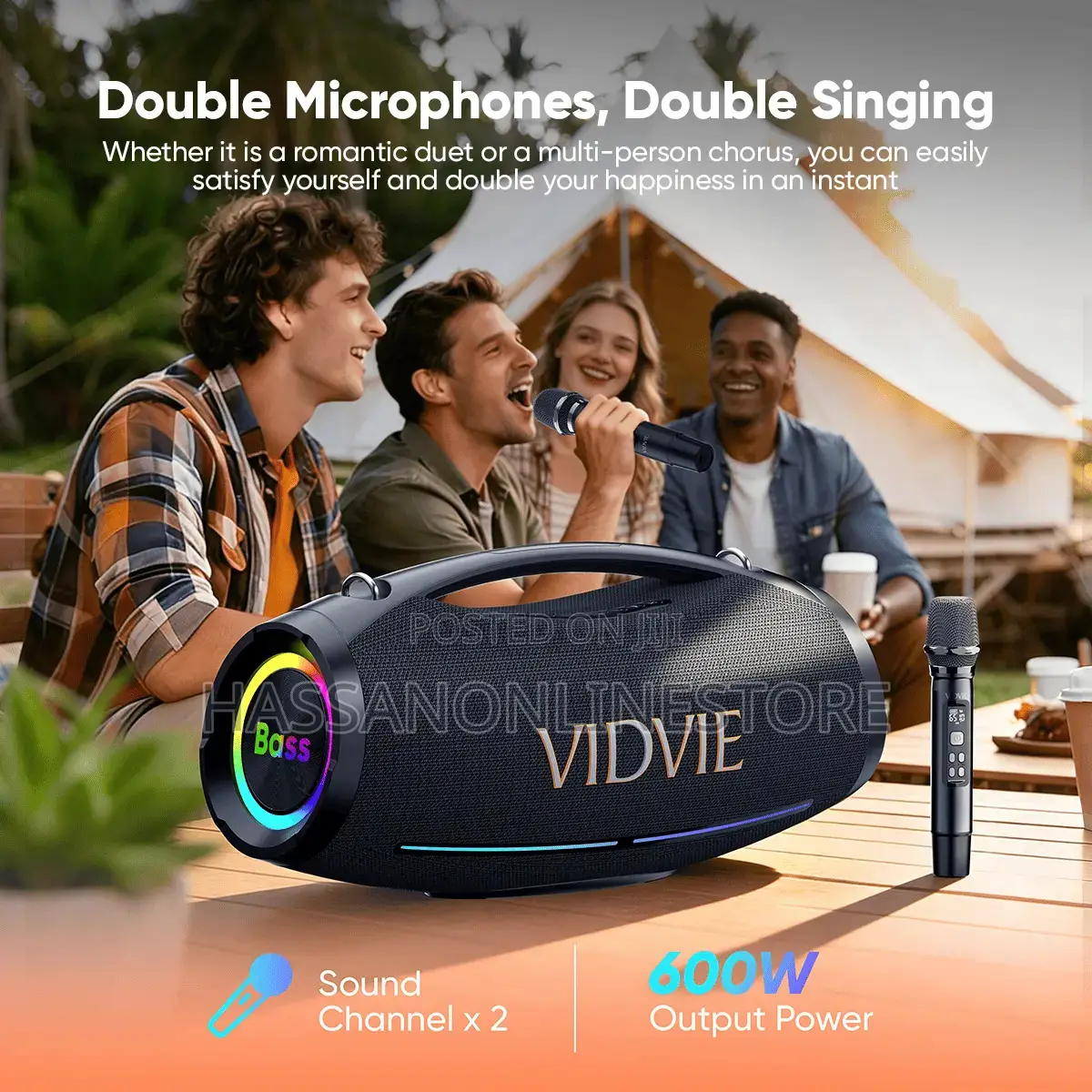 Vidvie Xl-Sp929 600w Boombox Outdoor Portable Speaker