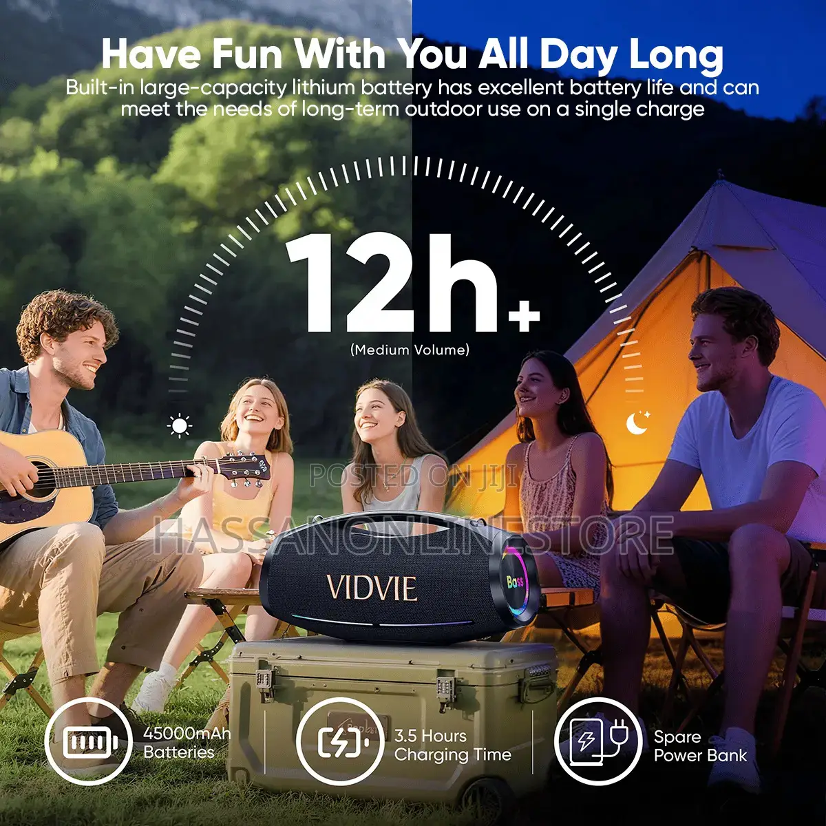 Vidvie Xl-Sp929 600w Boombox Outdoor Portable Speaker