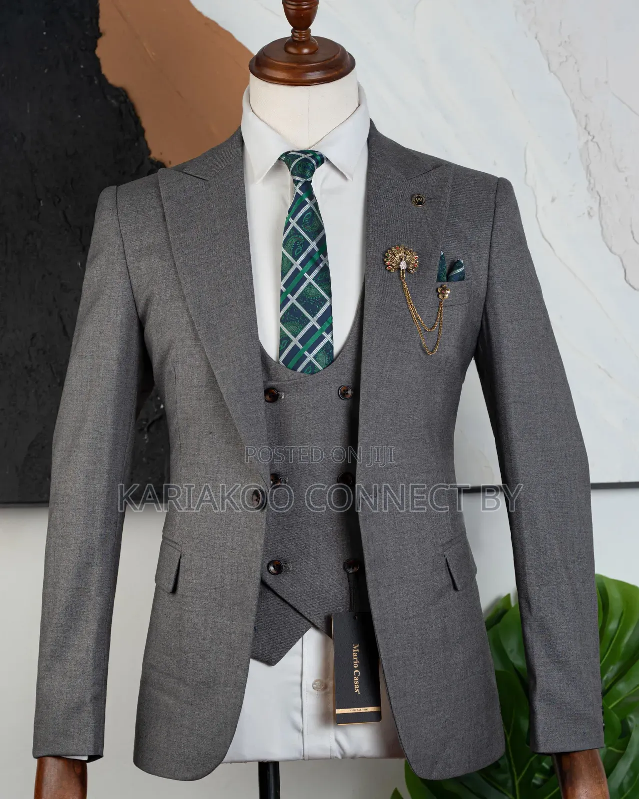 Luxury Charcoal Grey Executive Business Suit