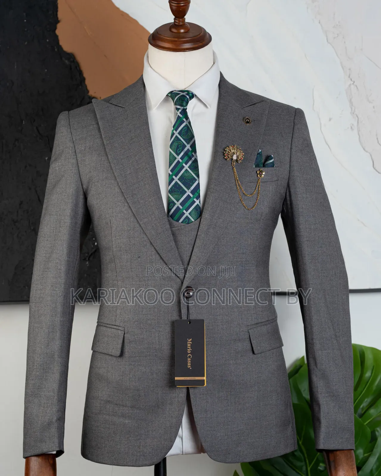 Luxury Charcoal Grey Executive Business Suit
