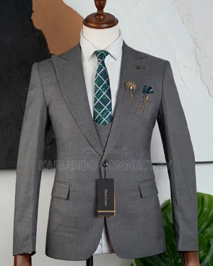 Luxury Charcoal Grey Executive Business Suit