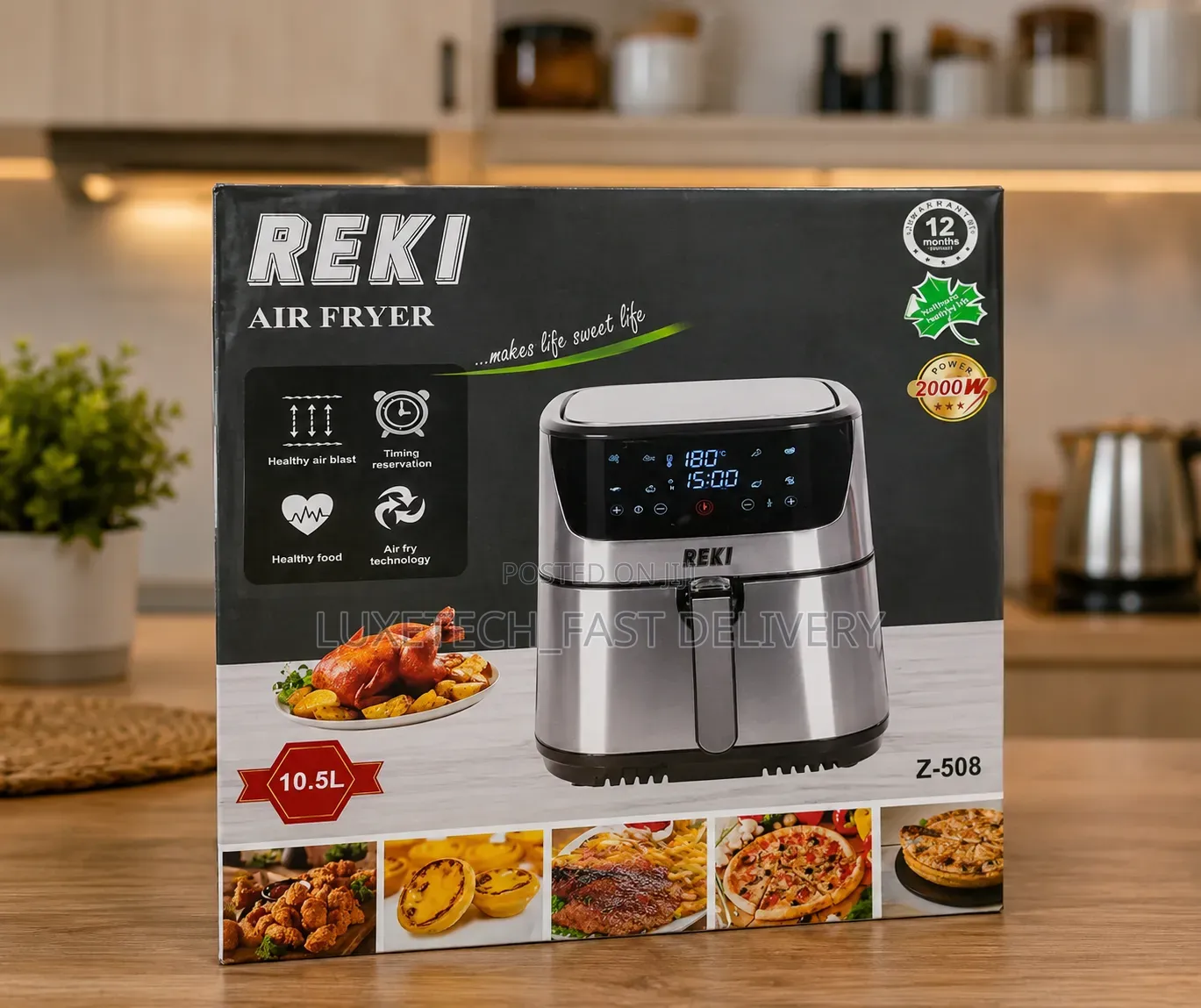 Reki 10.5l Digital Air Fryer – Oil Free Healthy Cooker