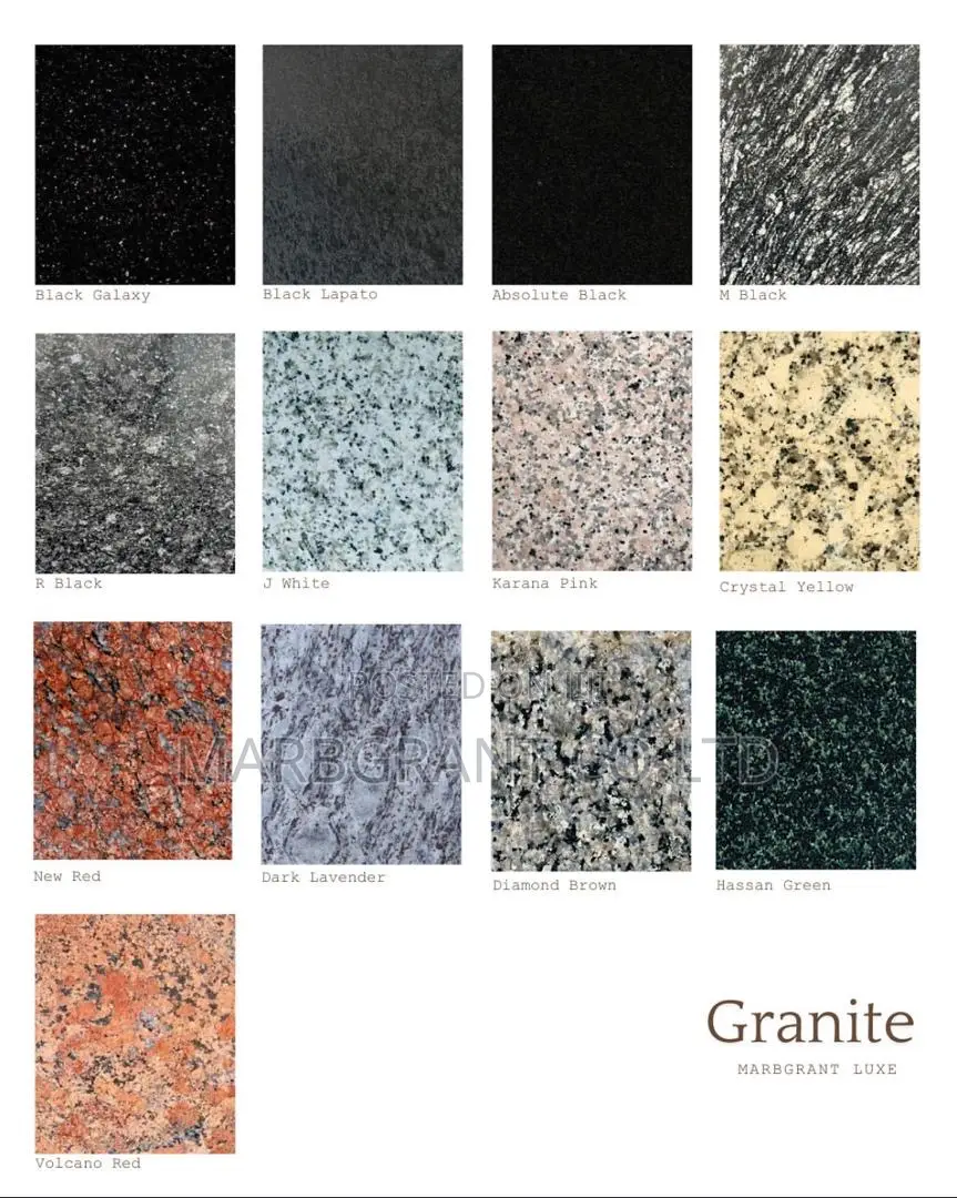 Marble, Granite, Engineering Quartz