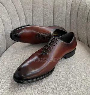 Cr7 Leather Oxford Dress Shoes Distinctive Red Sole