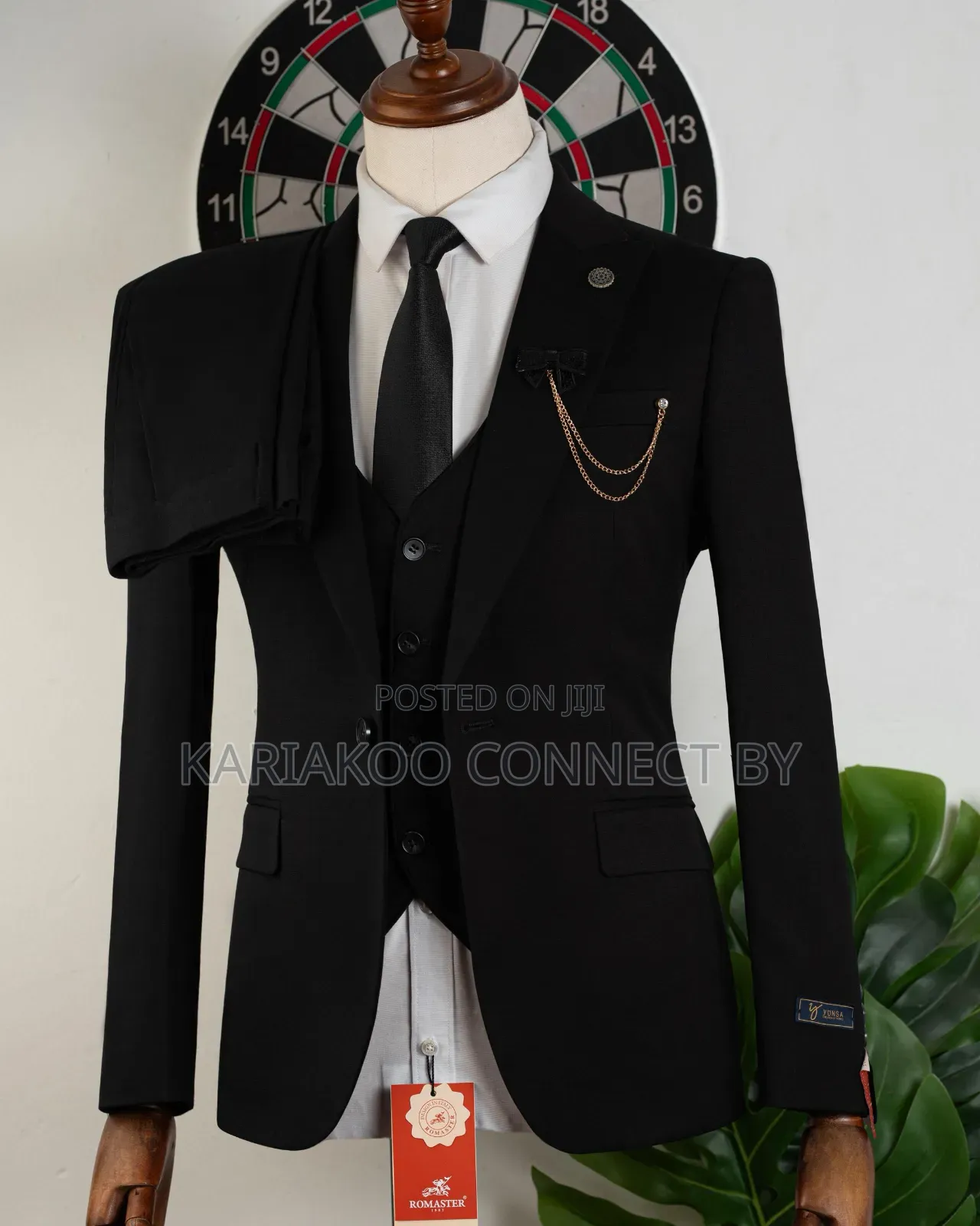 The Gentleman's Black Slim-Fit 3-Piece Suit