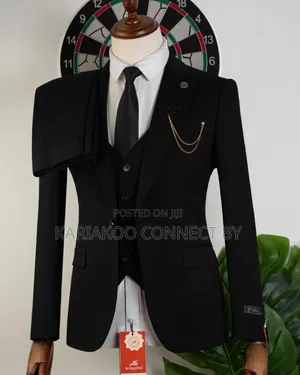 The Gentleman's Black Slim-Fit 3-Piece Suit