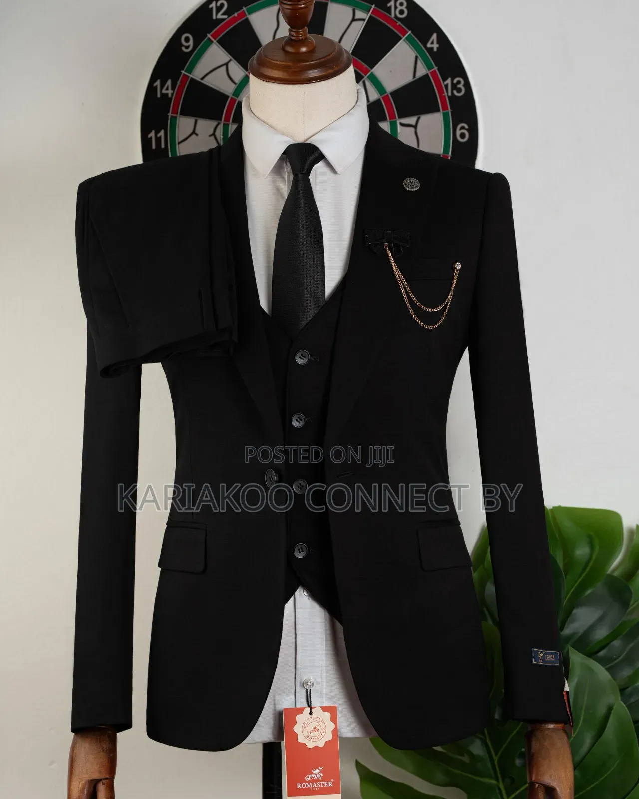 The Gentleman's Black Slim-Fit 3-Piece Suit