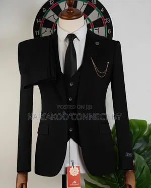 The Gentleman's Black Slim-Fit 3-Piece Suit
