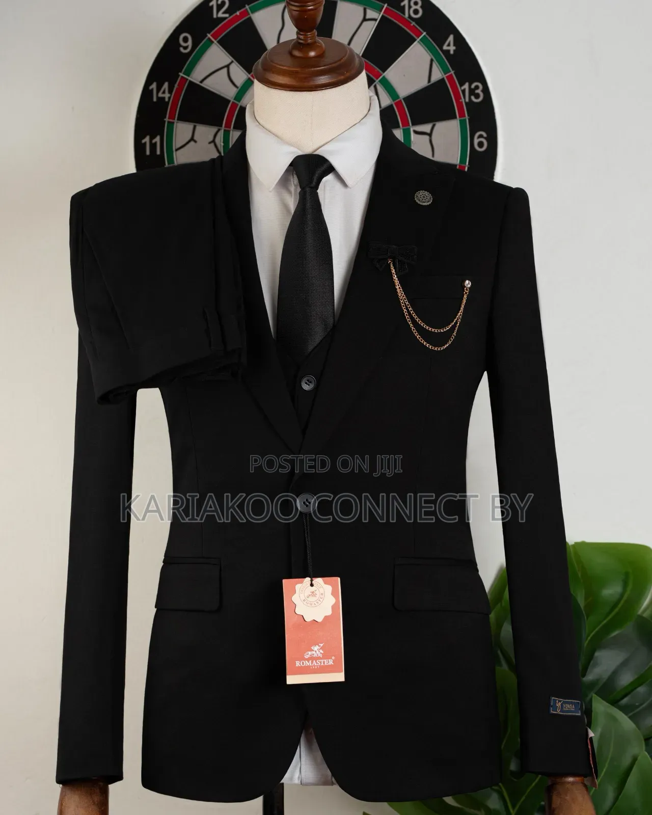 The Gentleman's Black Slim-Fit 3-Piece Suit