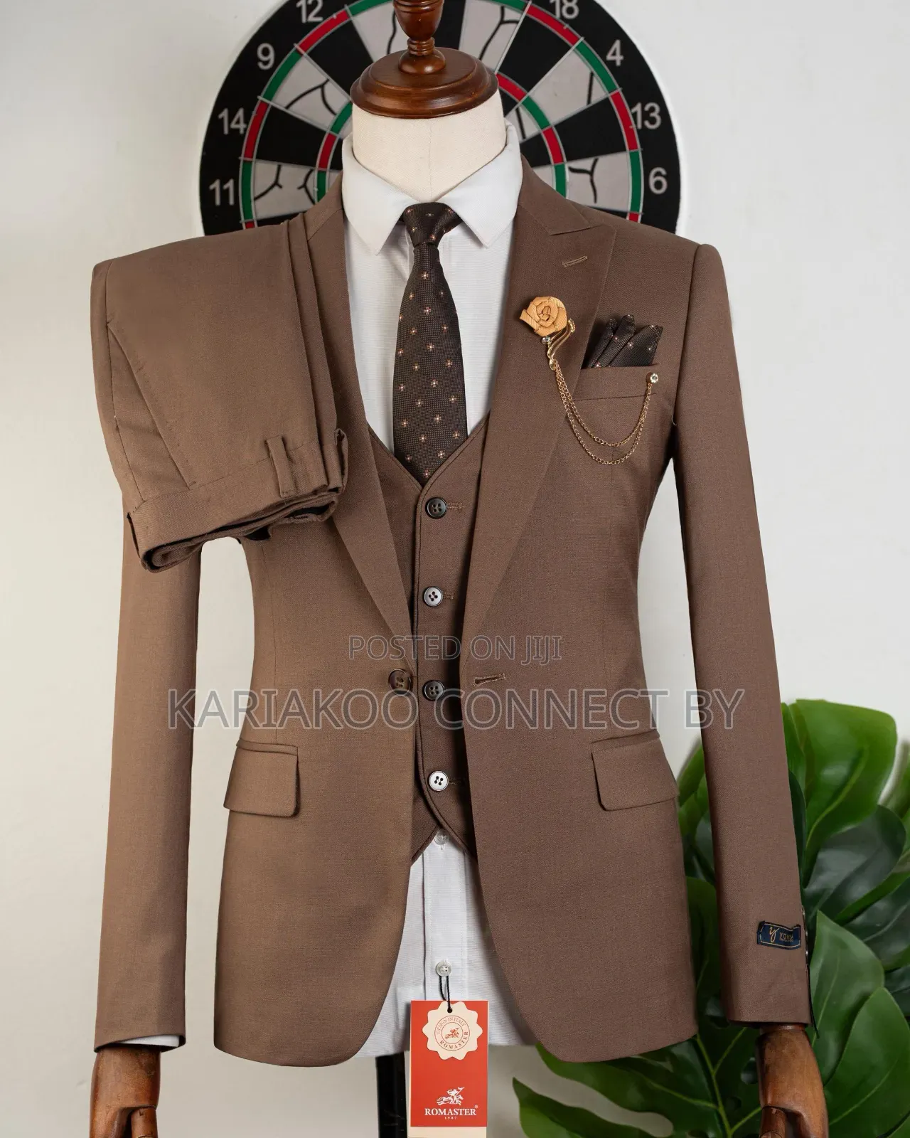 The Gentleman's Coffee Brown Slim-Fit Suit