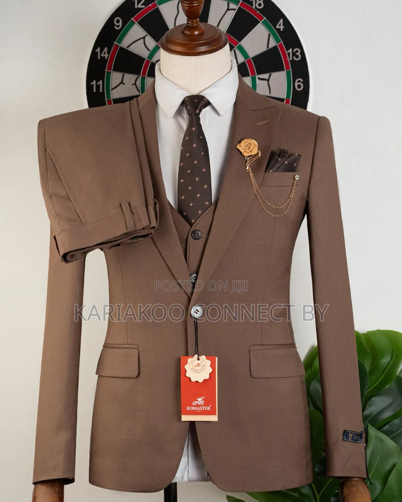 The Gentleman's Coffee Brown Slim-Fit Suit