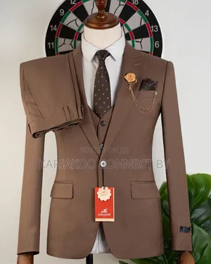The Gentleman's Coffee Brown Slim-Fit Suit