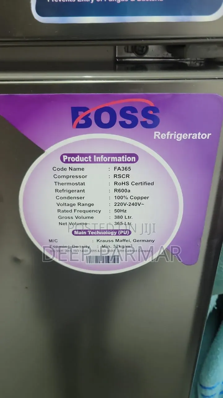 Boss Fridge Double Door 365 Litres