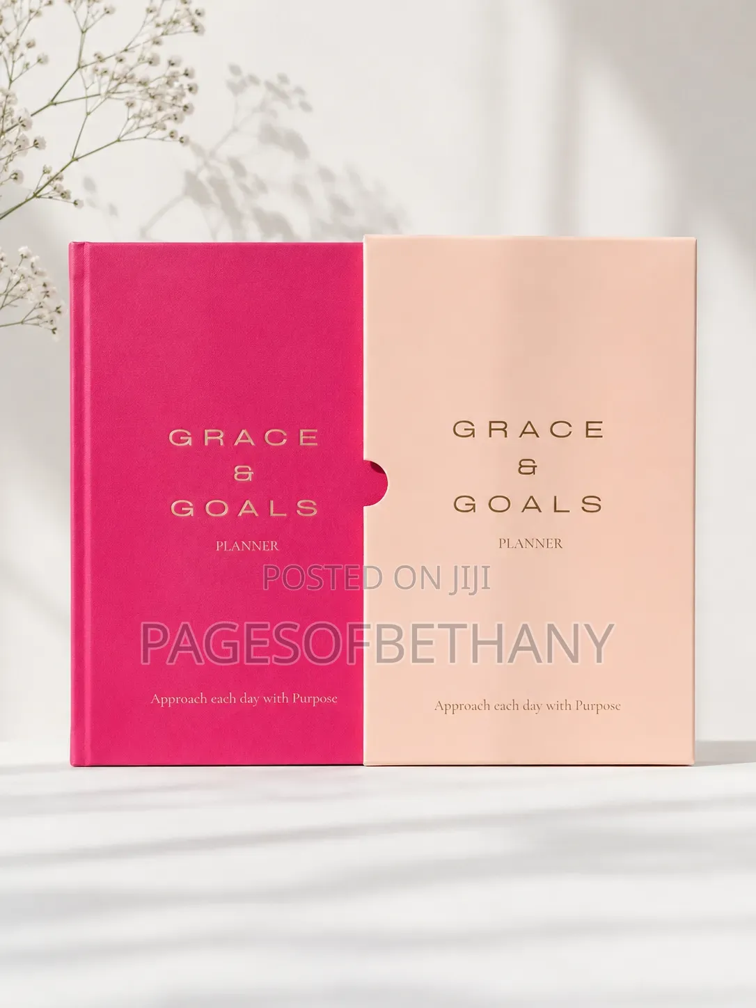 Grace Goals Christian Planner Set – Pink Peach Faith Journal