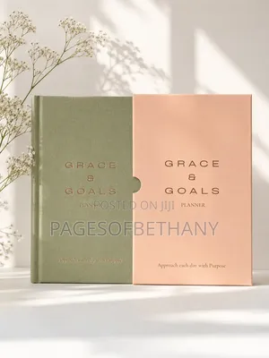 Sage Green Grace Goals Christian Planner | Faith-based Goal Journal