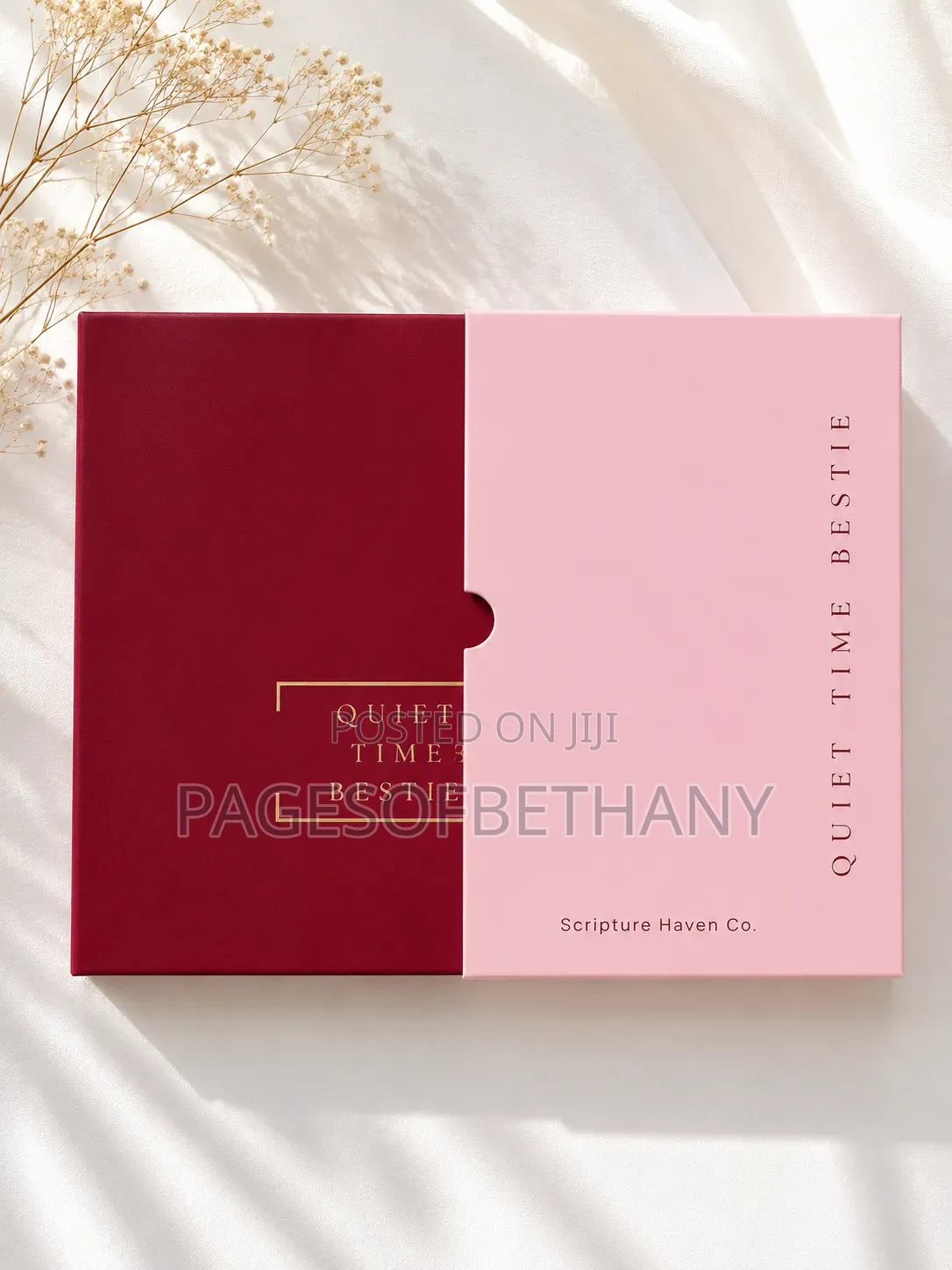 Burgundy Pink Quiet Time Bestie Journal For Christians