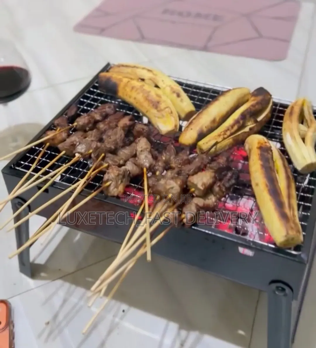 A Portable Mini And Foldable Charcoal Barbecue Grill