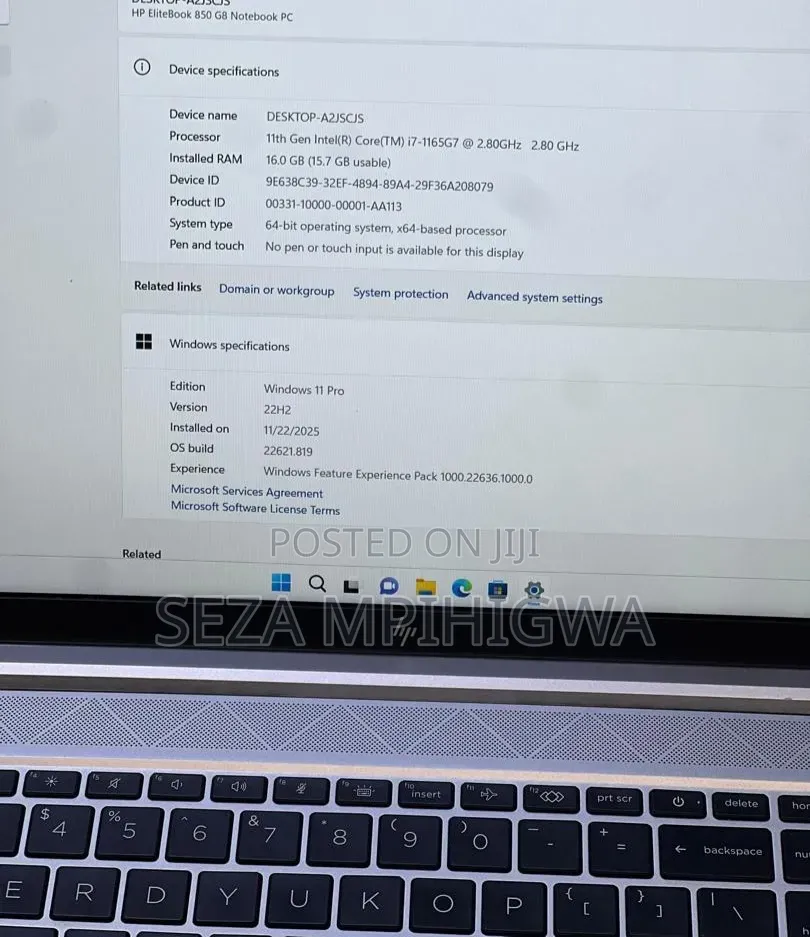 Laptop HP EliteBook 850 G8 16GB Intel Core i7 SSD 256GB