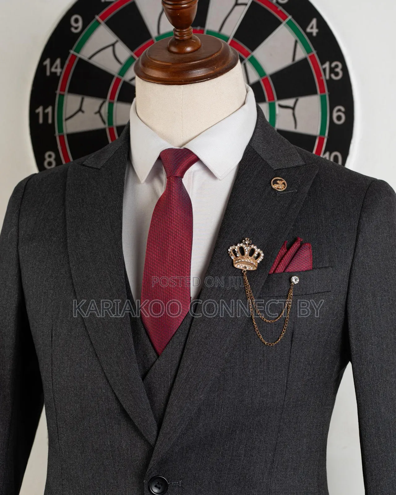 The Royal Charcoal Grey 3-Piece Suit