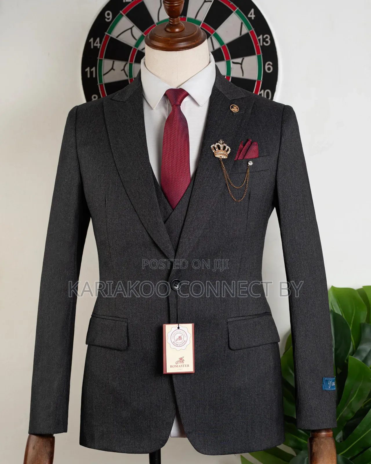 The Royal Charcoal Grey 3-Piece Suit