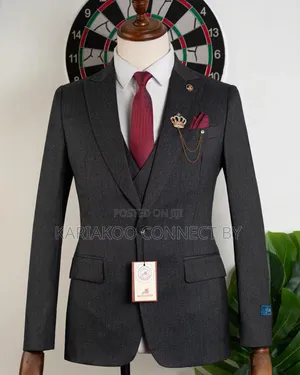 The Royal Charcoal Grey 3-Piece Suit