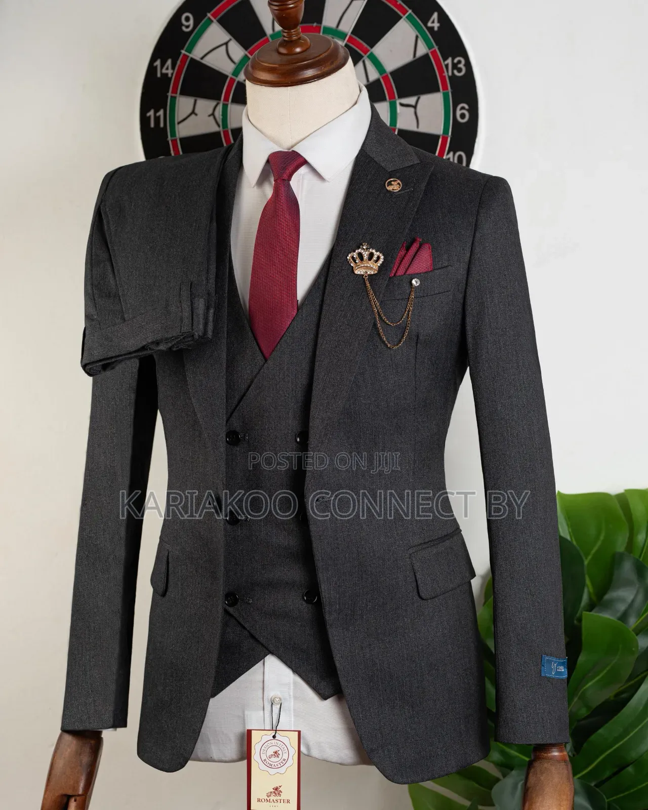 The Royal Charcoal Grey 3-Piece Suit