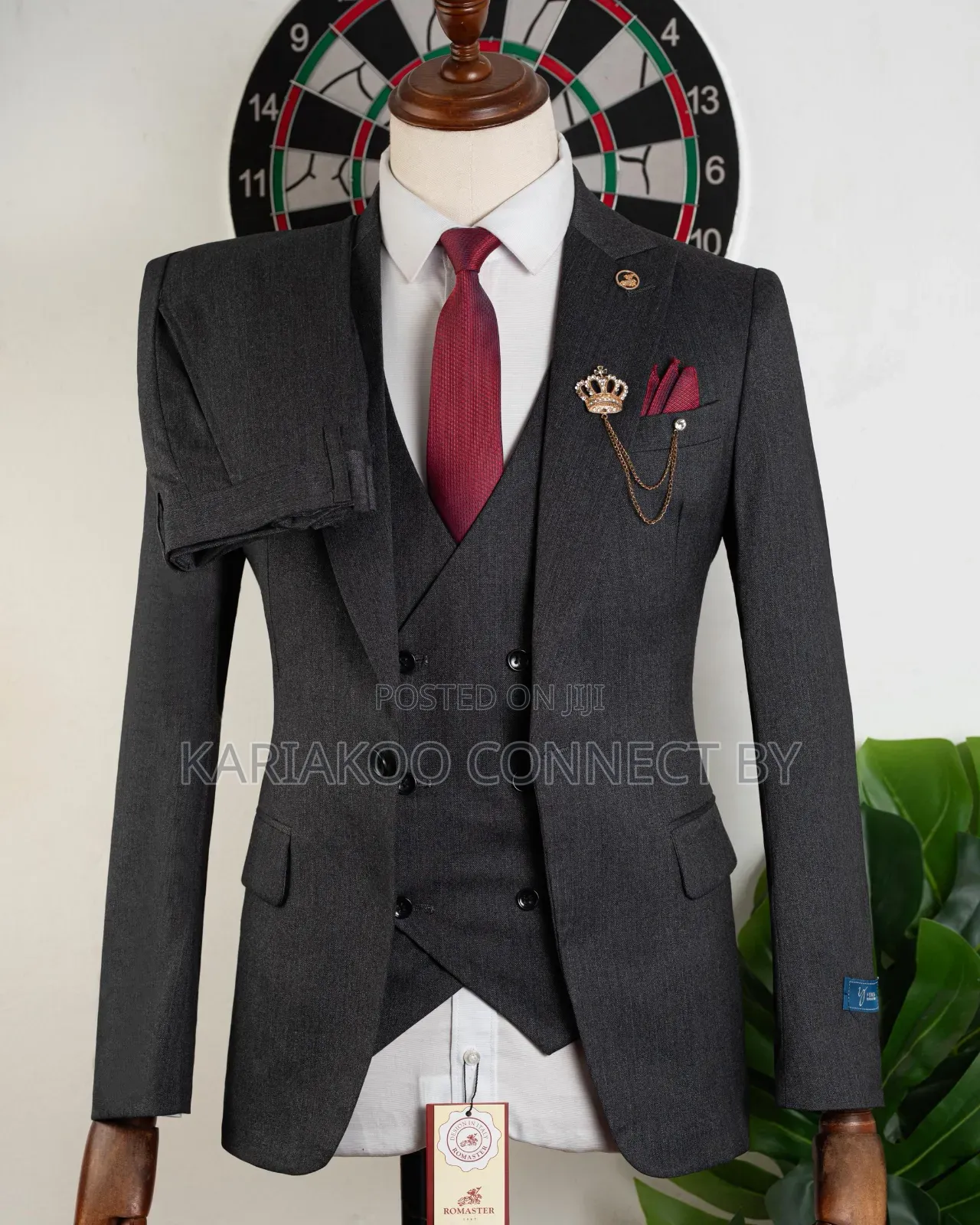 The Royal Charcoal Grey 3-Piece Suit