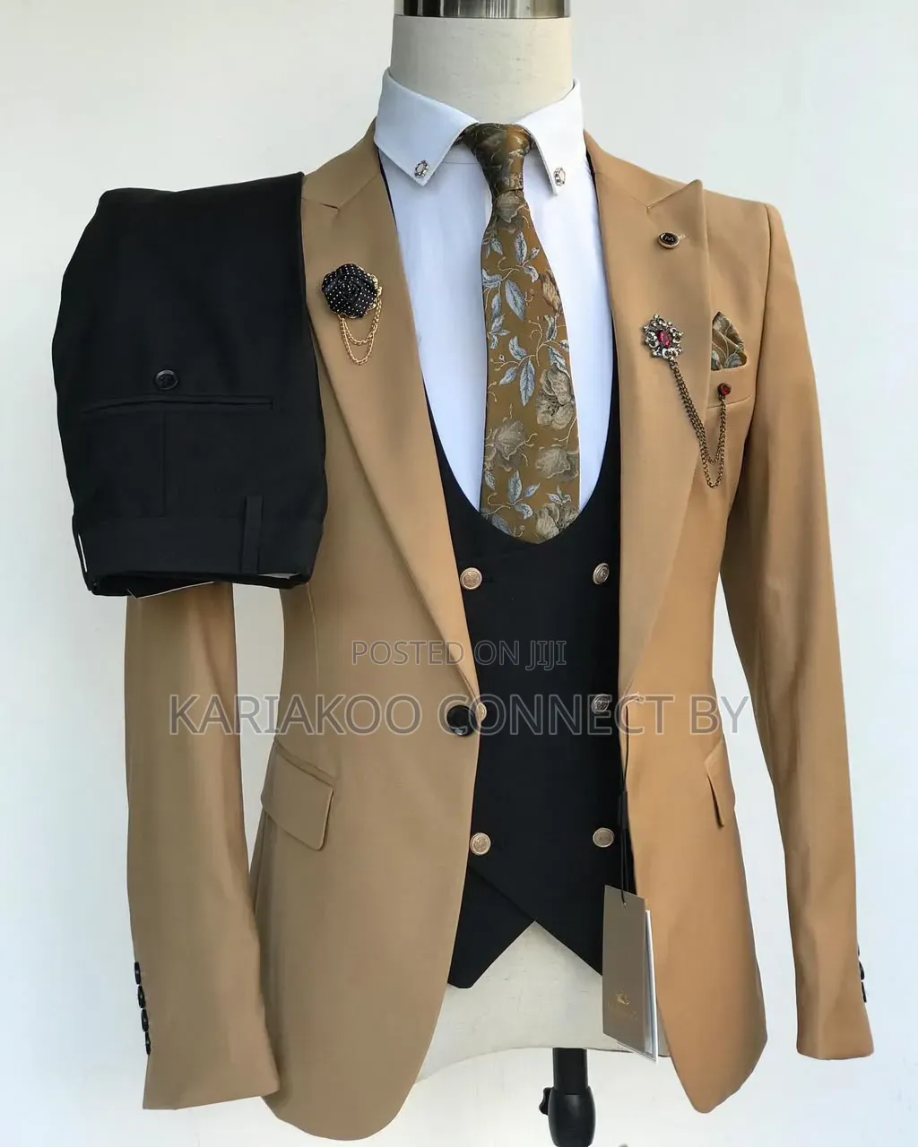 The Premium Black Combo 3-Piece Suit