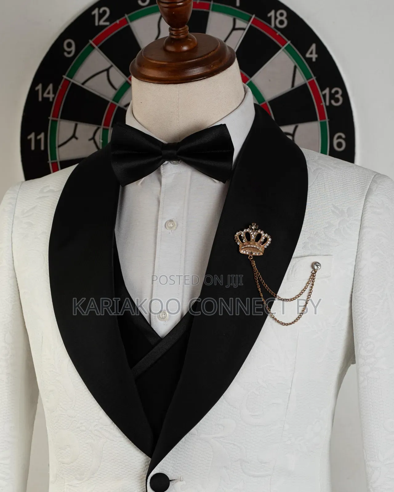 Luxury Black White 3-Piece Tuxedo