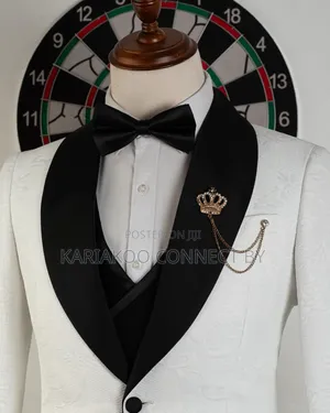 Luxury Black White 3-Piece Tuxedo