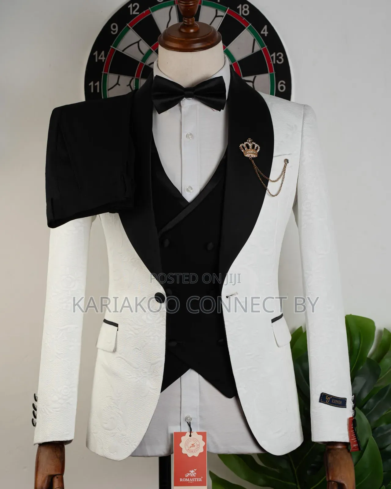 Luxury Black White 3-Piece Tuxedo