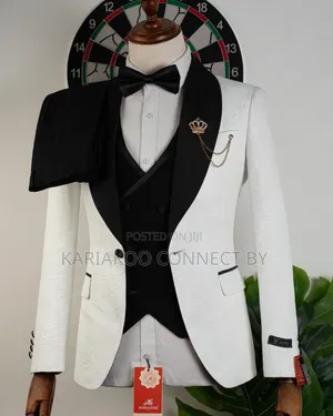 Luxury Black White 3-Piece Tuxedo