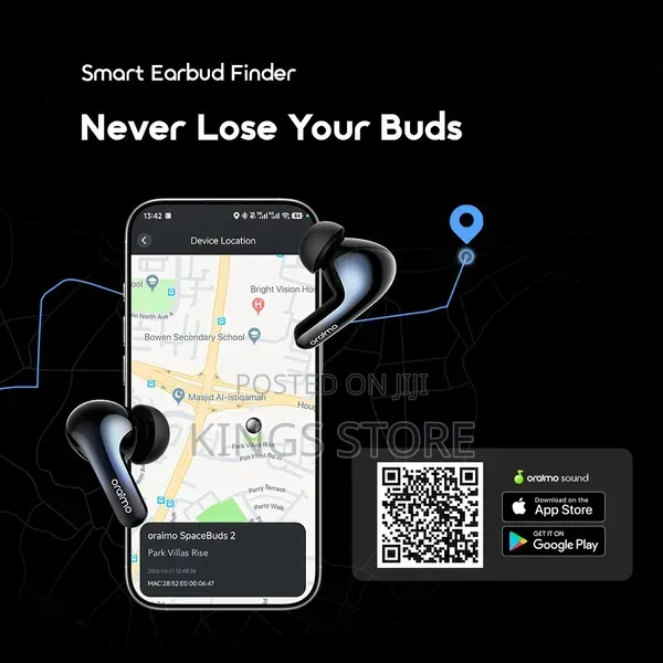 Oraimo Spacebuds 2 Ai Hybrid Anc Wireless Earbuds