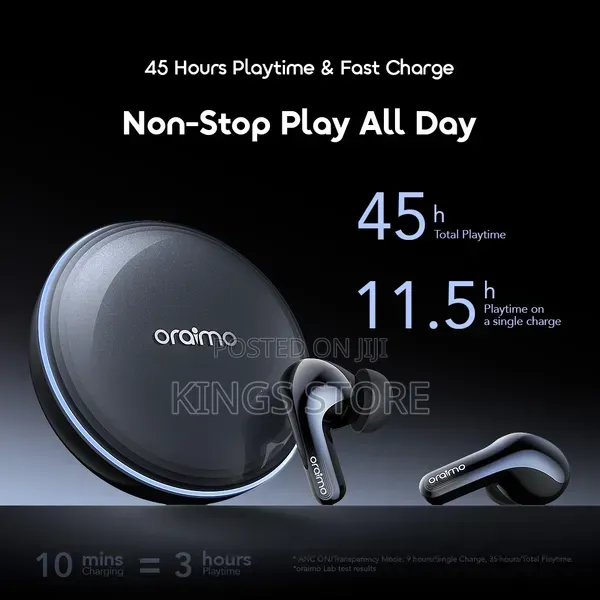 Oraimo Spacebuds 2 Ai Hybrid Anc Wireless Earbuds
