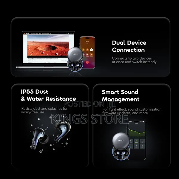 Oraimo Spacebuds 2 Ai Hybrid Anc Wireless Earbuds