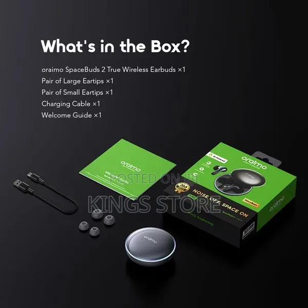 Oraimo Spacebuds 2 Ai Hybrid Anc Wireless Earbuds