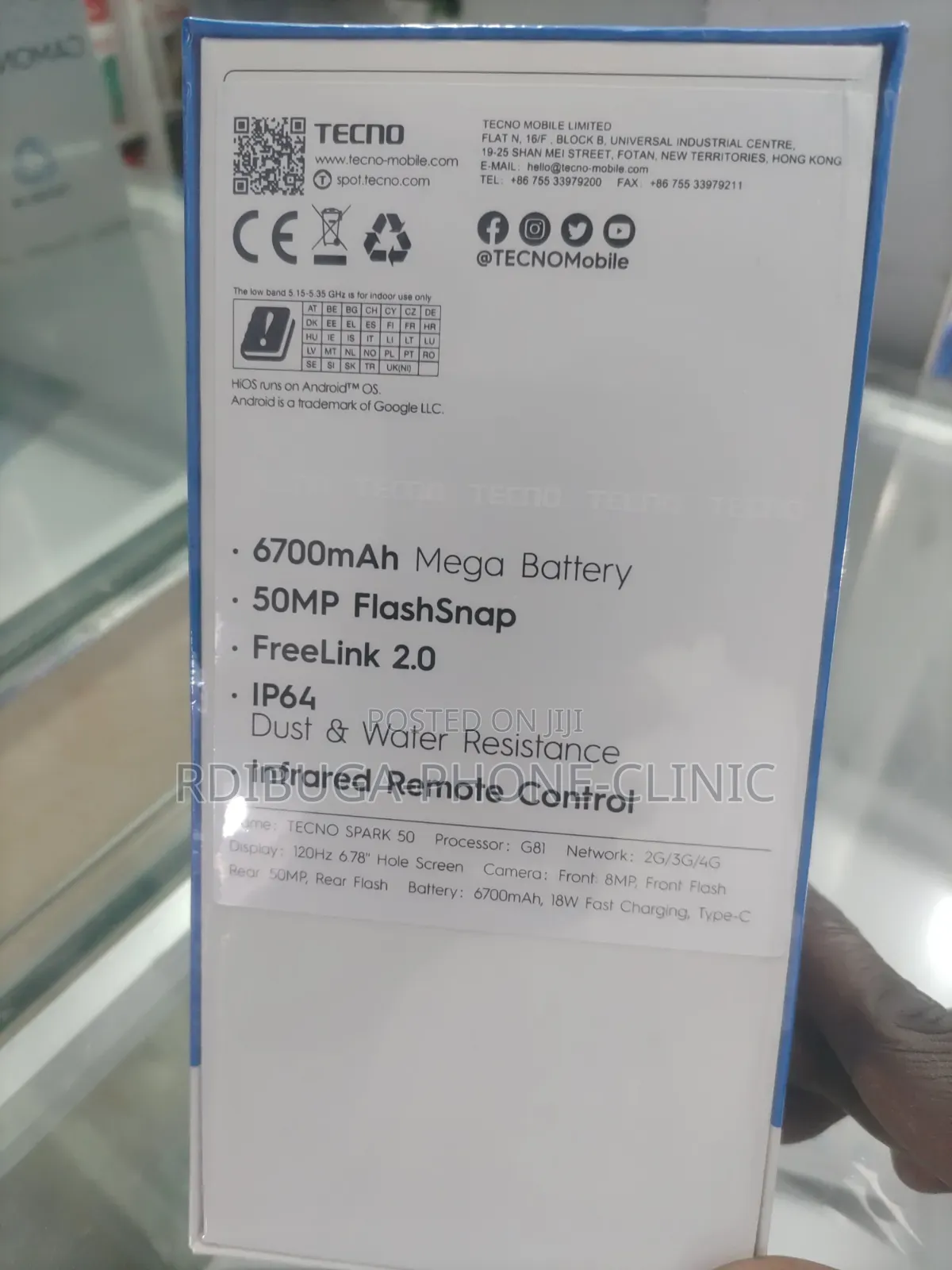 New Tecno Spark 50 128 GB Black