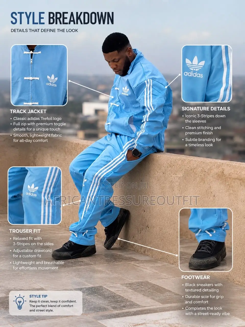 Adidas Original CTT Track Jacket With Distinctive Chinese Style